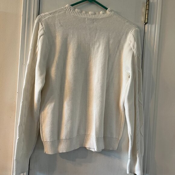 J Crew Heart Cable Knit Crewneck - Picture 2 of 2